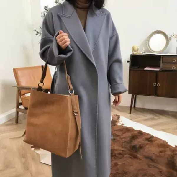 

design vintage suede women shoulder bag retro nubuck leather women's handbag fashion new lady bucket casual crossbody bag