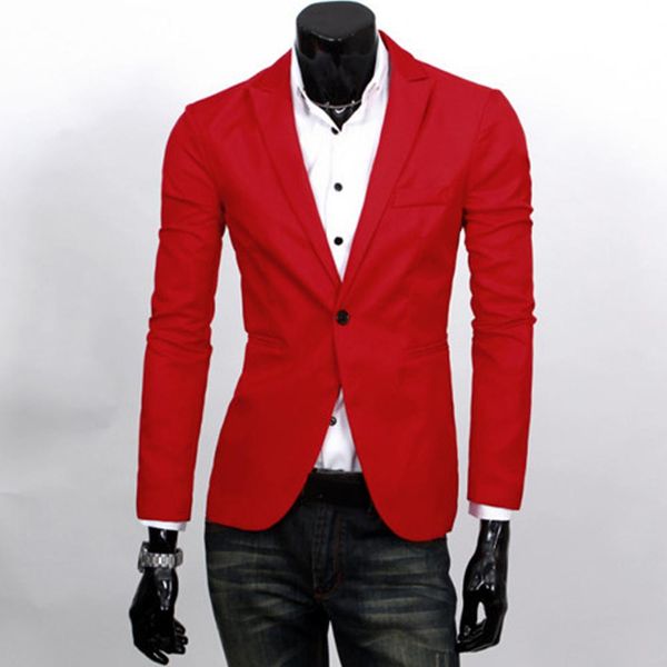 

новая мода для мужчин slim fit solic color повседневный костюм пиджак, пиджак, пиджаки, топ, White;black