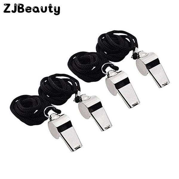 

metal whistle referee sport rugby party training school soccer football basketball cheerleaders stainless steel with rope#p4