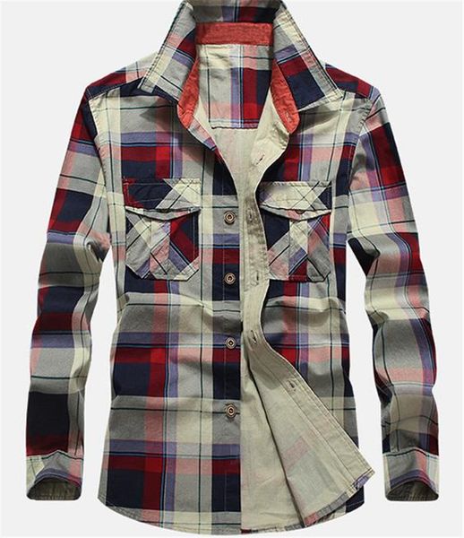 

plaid print mens designer shirts fashion pockets panelled long sleeve mens designer shirts casual mens clothing, White;black