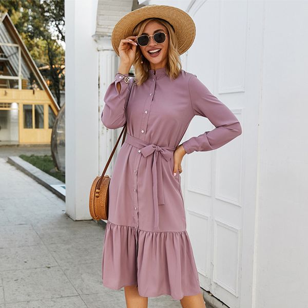 

женская кружева тонкий длинный рукав базовый юбка платье, Black;gray
