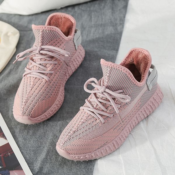 

autumn and winter fashion casual shoes ladies sneakers comfortable warm ladies shoes flat women flat women, Black