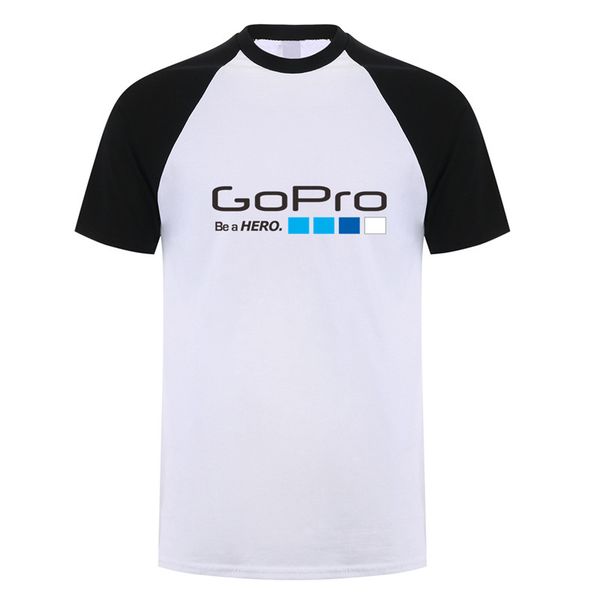 

summer go pro t shirt men short sleeve cotton man be a hero t-shirt mans tshirts ds-015, White;black