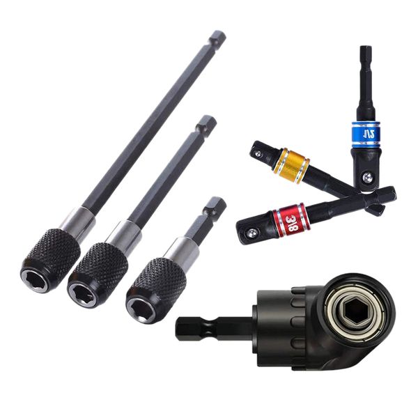 

7pcs extension bar hex shank socket adapter drill bit netic screwdriver bit holder power hand tools nut driver set