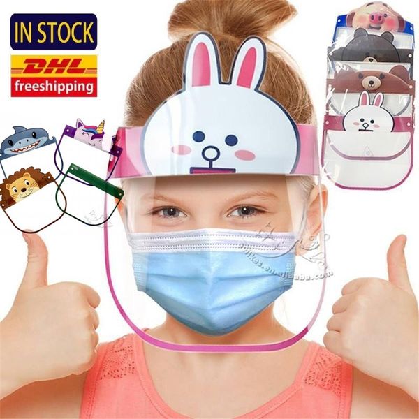 

В наличии Универсальный Face Shield противотуманным Защитная маска HD Прозрачный Дети Детский анфас Нефть Влагонепроницаемый пыли Защита Safe Маски DHL