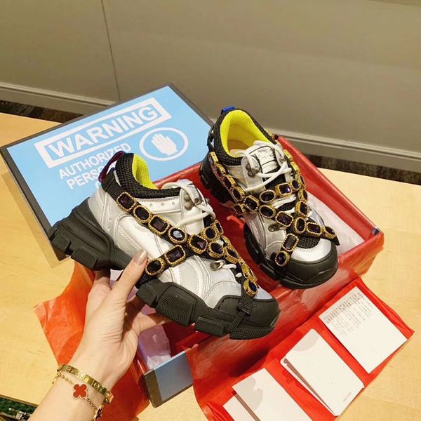 

2019luxury popular leather casual shoes women men designer sneakers shoes fashion leather lace up shoe mixed color, Black