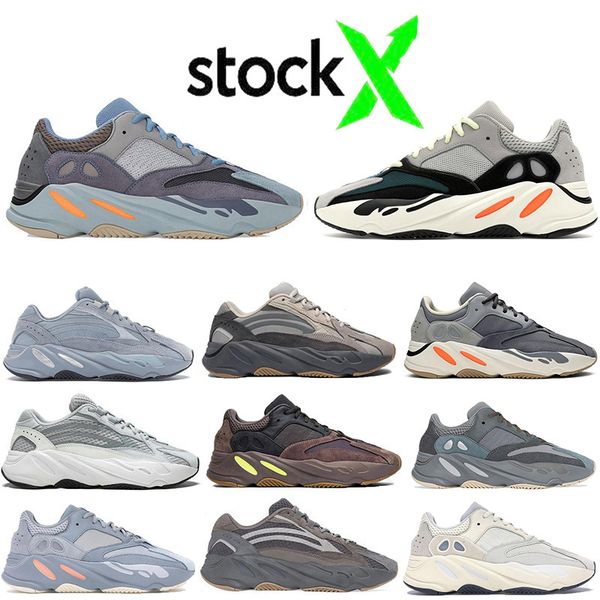 

2020 new 700 running shoes men carbon hospital teal blue wave runner 700s tephra inertia mauve static magnet kanye west trainers sneakers, White;red