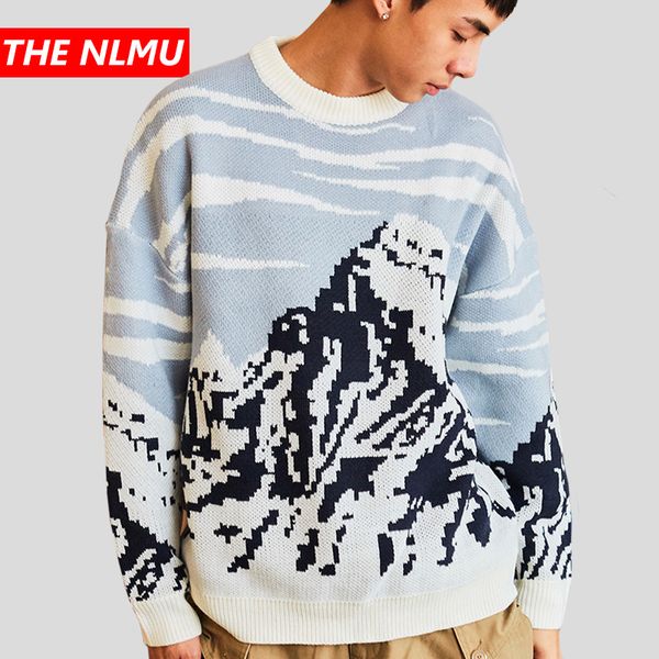 

harajuku knitted sweaters men women hip hop fashion printed pullover sweater streetwear male winter 2019 christmas clothes wg695, White;black