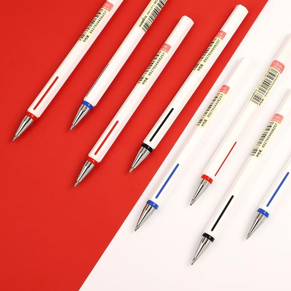 

jianuw 3pcs/set white simple nib gel pen 3 color office gel ink pen school stationery kawaii 0.5mm
