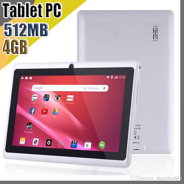 

e new 7 inch capacitive allwinner a33 quad core android 4.4 dual camera tablet pc 4gb 512mb wifi epad youtube facebook google a-7pb