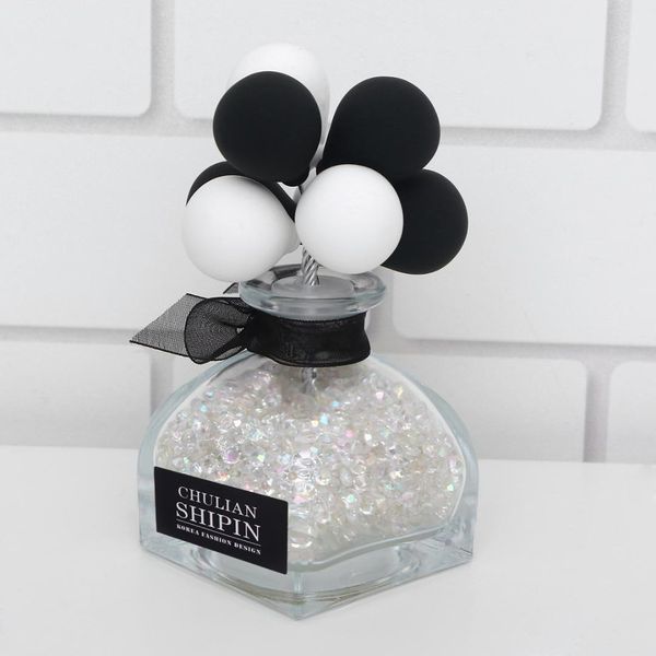 

1 set car styling balloon glass bottle perfume with liquid perfume and crystal car styling ornament ballons decoration
