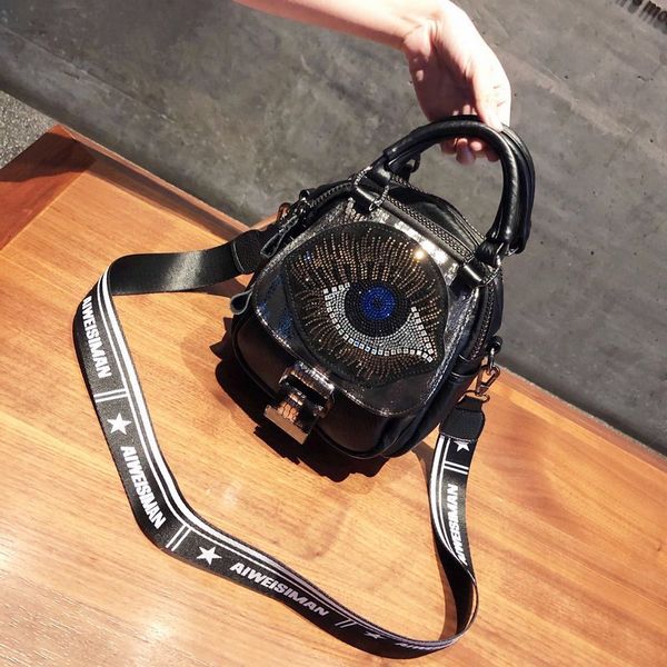 

горячий горный хрусталь мягкий кожаный мешок женщина 2020 новая мода диких хит цвет рюкзак многоцелевой сумка