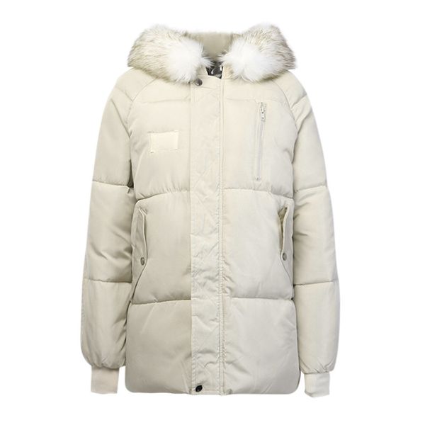 

womens winter coats cotton parkas women coats and jackets medium length and outwears with hoodie, Black
