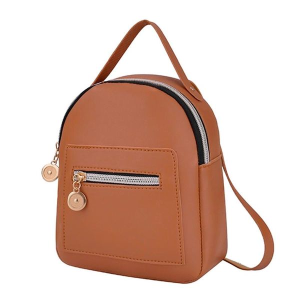 

small backpack women pu leather shoulder bag for teenage girls kids fashion new small bagpack female ladies school backpack