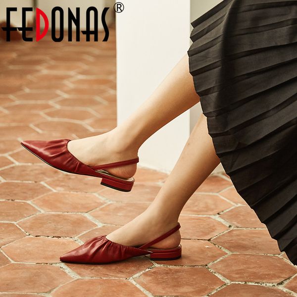 

fedonas women pumps solid color sweet consise summer shoes woman pointed toe toe square heeled new shoes woman, Black