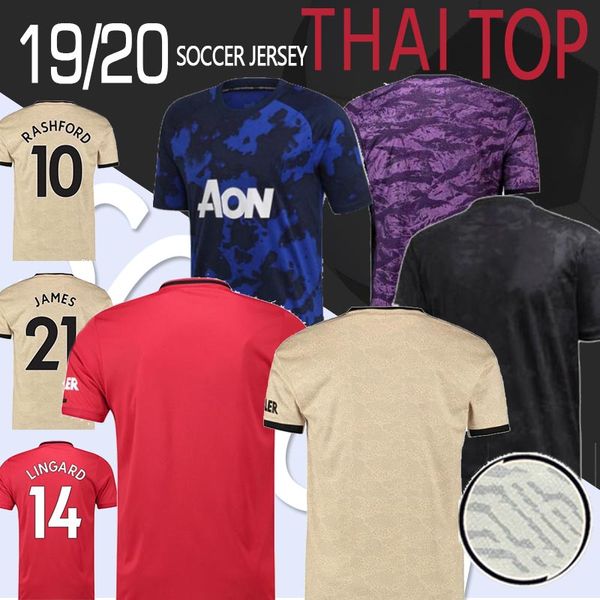 

Thailand TOP FC manchester POGBA soccer jersey 2019 2020 LINGARD LUKAKU RASHFORD football shirt united UtD 19 20 uniforms man kids jerseys