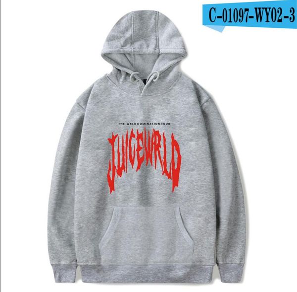 

plus size hoodies for men women 2xs-4xl spot for american singer juice wrld printing hooded long sleeve sweater for wholesale wy1, Black