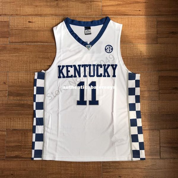 

new #11 john wall blue kentucky wildcats college basketball jersey all size xs-6xl vest jerseys, Black;blue