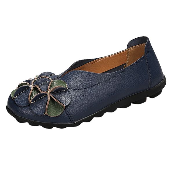 

sagace spring autumn fashion loafers 100% genuine leather single shoes soft casual flat shoes women flats mother 35-43, Black