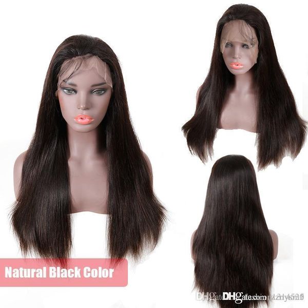 

brazilian high temperature wire straight full density natural color&blonde color straight wigs, Black