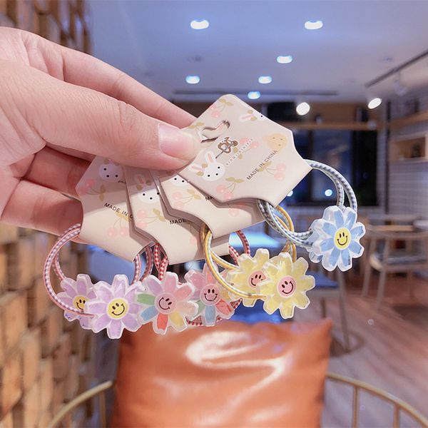 

2020 new korean cute simple sweet girl 10 pairs of cartoon animal fruit rubber bands for children fashion jewelry accessories, Slivery;white