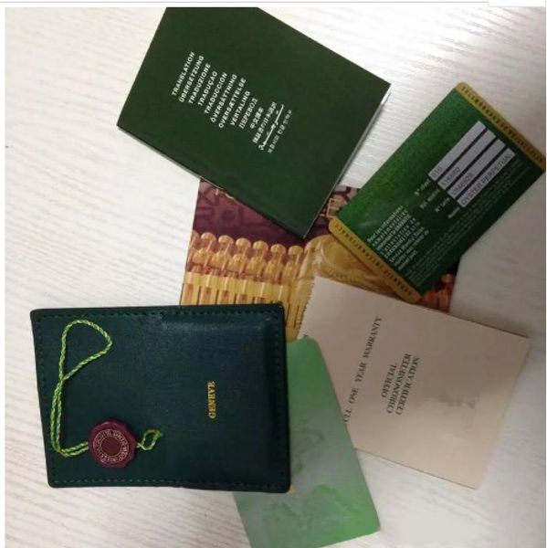 

AAA роскошные мужские часы Box оригинальный внутренний внешний mans часы бумаги карты бумажник BoxesCases мужчины Rol зеленый box бесплатная доставка