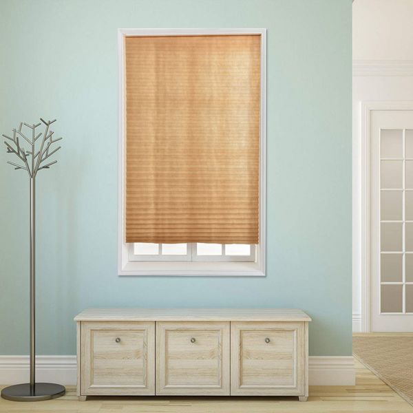 

pleated paper curtain light filtering adhesive inside mount cordless cellular shade le66