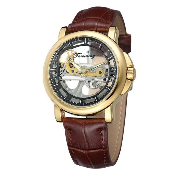 

new model hight quality men watch stainless steel gold watches 2813 automatic mechanical movement wristwatch sapphire watch, Slivery;brown