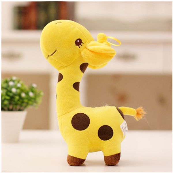 18 cm unisex regalo carino peluche giraffa peluche animale caro bambola bambino bambino bambino natale compleanno regali colorati felici 5 colori LA200