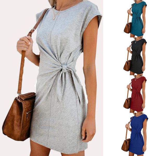 

nedeins, vestido rosa con cuello de primavera para mujer, sin mangas, con cordones, vestidos elegantes e informales, vestido sexi de manga, Black;gray