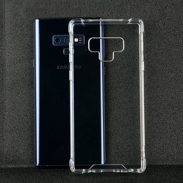 

fit shockproof clear transparent pc back tpu bumper scratch protection case cover for samsung galaxy note 9