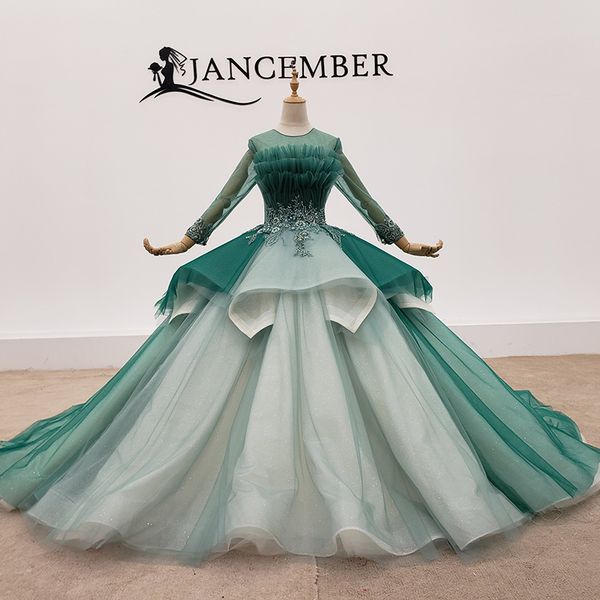 

элегантные платья пром иллюзия шеи длинным рукавом зашнуровать назад сияющий кристалл жемчужное каскадные оборки hunter кружева аппликация к, Black;red