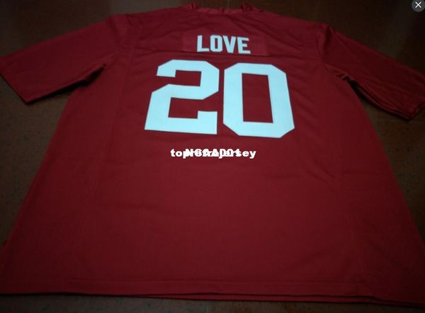 

men stanford bryce love #20 alumni college jersey xs-6xl or custom any name or number jersey ncaa, Black;red