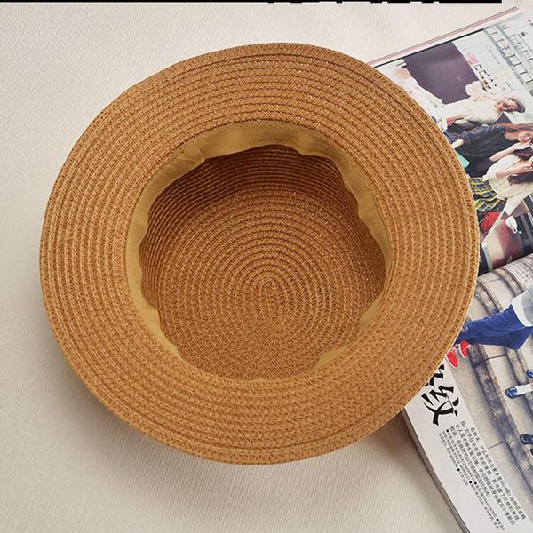 

lady канотье солнца крышки ribbon round flat top солома пляж шляпа панама летние шляпы для женщин соломенной шляпе snapback gorras, Blue;gray