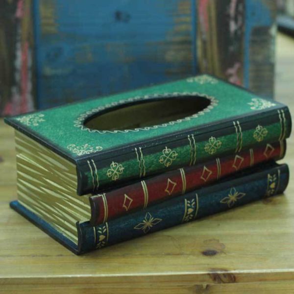 

kitchen tissue box antique book bedroom portable accessories organizer elegant wooden decorations paper dispenser napkin holder