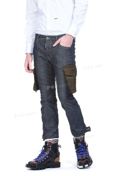 

2020 новые мужские джинсы slim fit мотоцикл байкер деним для мужчин модный дизайнер хип-хоп мужские джинсы хорошее качество, Blue