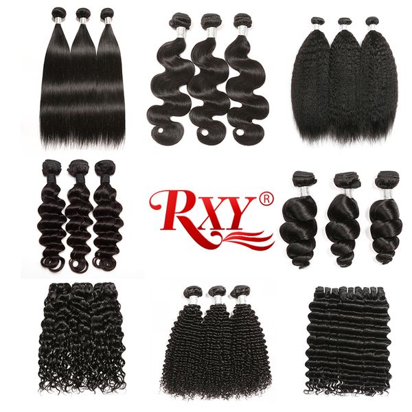 

связки бразильский девы человеческих волос прямо объемная волна kinky завитые kinky прямая глубокая волна свободная волна рыхлый глубокий ма, Black