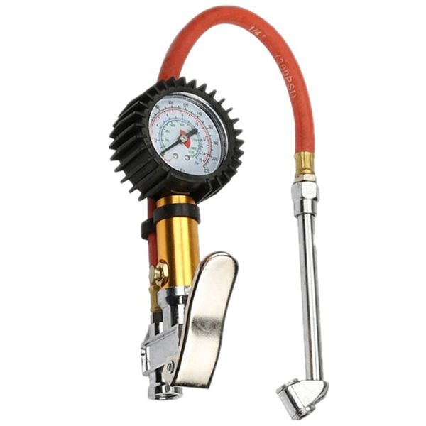 

digital car air tire gauge inflator meter pressure manometer with pvc pipe hose for air compressor for charging car truck suv