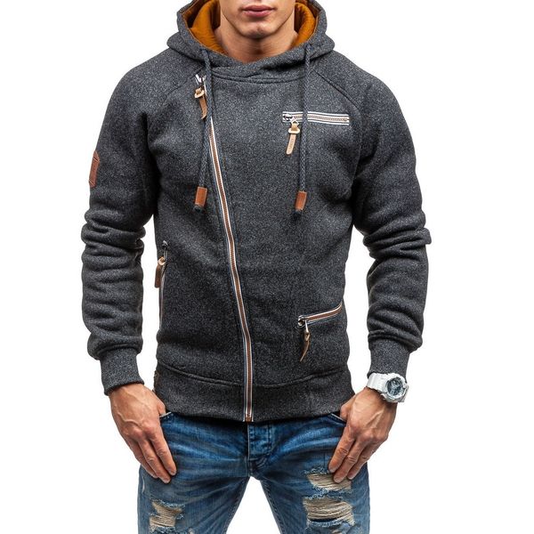 

qnpqyx new fashion winter men sport zipper hoodies running jacket hooded sweatshirt fitness hiking camping gym hooded sportswear t111, Black