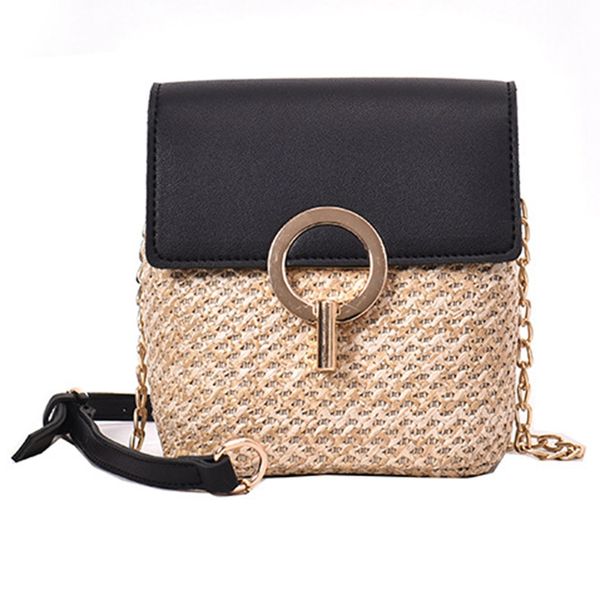 

солома сумка плеча флип сумка lady сумка женский ретро-бич rattan сеть