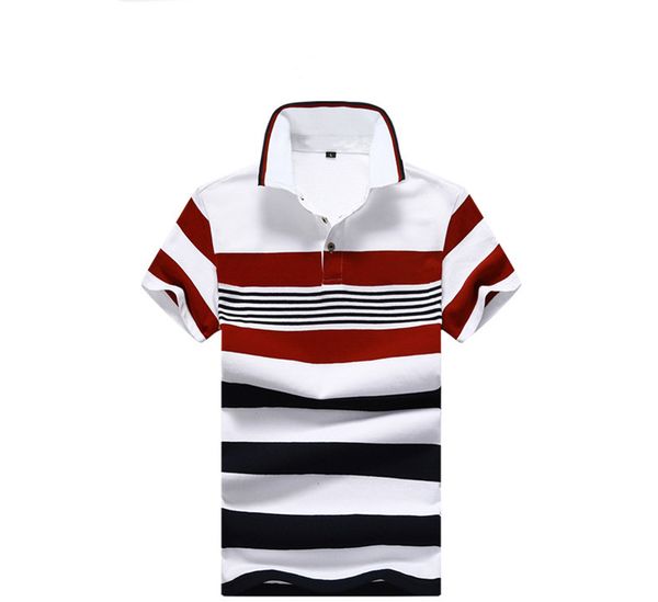 

men's lapel printed t-shirt cotton short sleeve polo shirt
