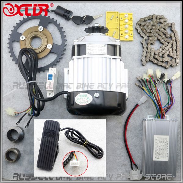

bm1418zxf 48v 500w brushless motor with pedals throttle electric bicycle kit tricycle diy e-tricycle e-trishaw go kart atv
