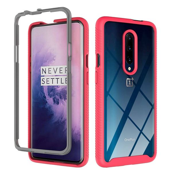 

tpu+acrylic transparent hybrid combo bumper case for oneplus 7 7t pro coolpad legacy cricket icon u304 hard pc cover with frame