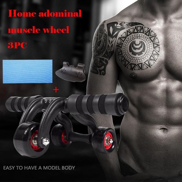 

2020 home ab rollbers 3 wheels abdominal exercise push wheel roller fitness training equipment sports yoga equipment *3