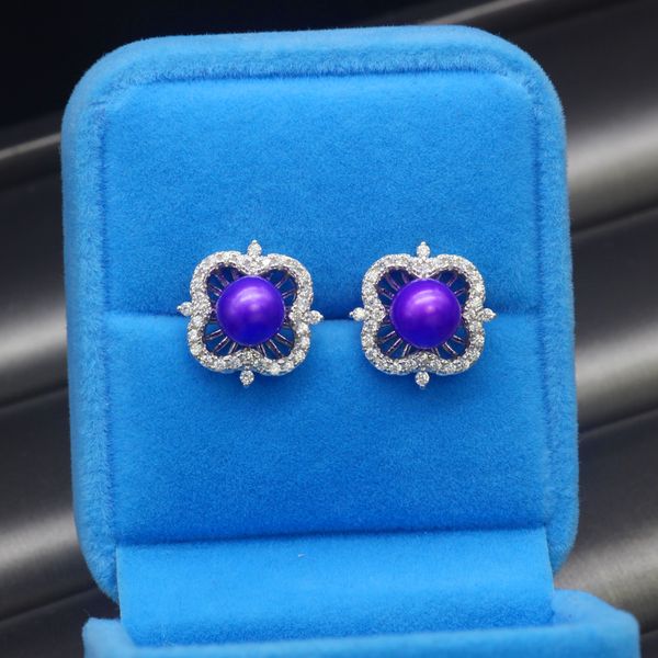 

925 silver earrings natural freshwater pearl sterling silver earrings fashion diy women pearl earrings, Golden