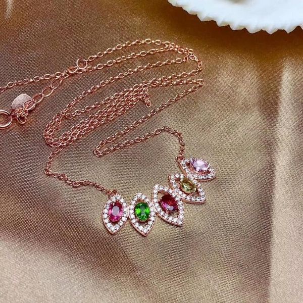 

shilovem 925 sterling silver real natural tourmaline pendants fine jewelry send necklace women trendy wedding new mz0304666agx