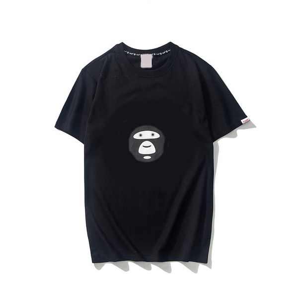 

mens summer designer t shirt fashion print trendy loose monkey pattern short sleeve casual letter print for street hip hop 1112, White;black