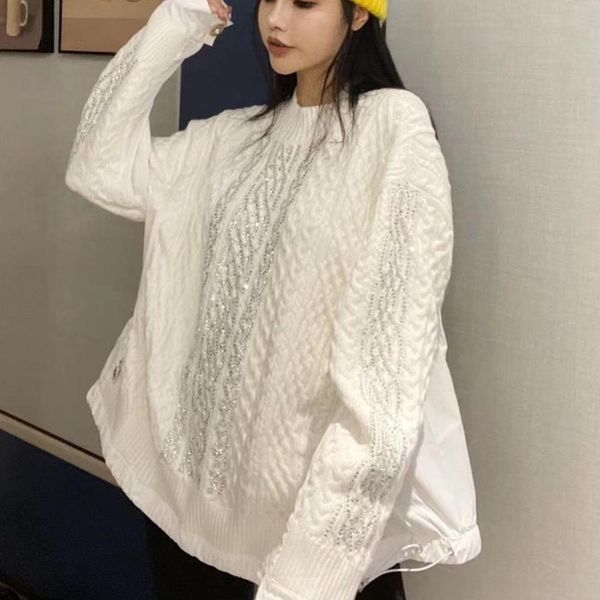 

женский свитер повседневная мода свитер размер s  l удобный теплый wsj000#112562 shopping05, White;black