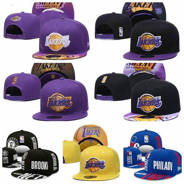 

Горячая мода женщина и мужчина высокое качество Лос-Анджелес регулируемые шляпы Лейкерс команды логотип вышивка шляпа snapback футбол хип-хоп cap mix заказ