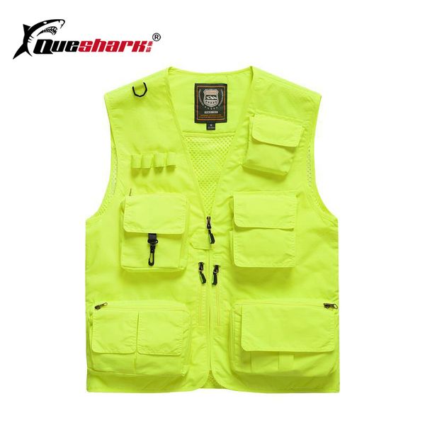 

hunting jackets multi bag fishing vest quick dry fish breathable material jacket outdoor sport survival utility safety waistcoat, Camo;black